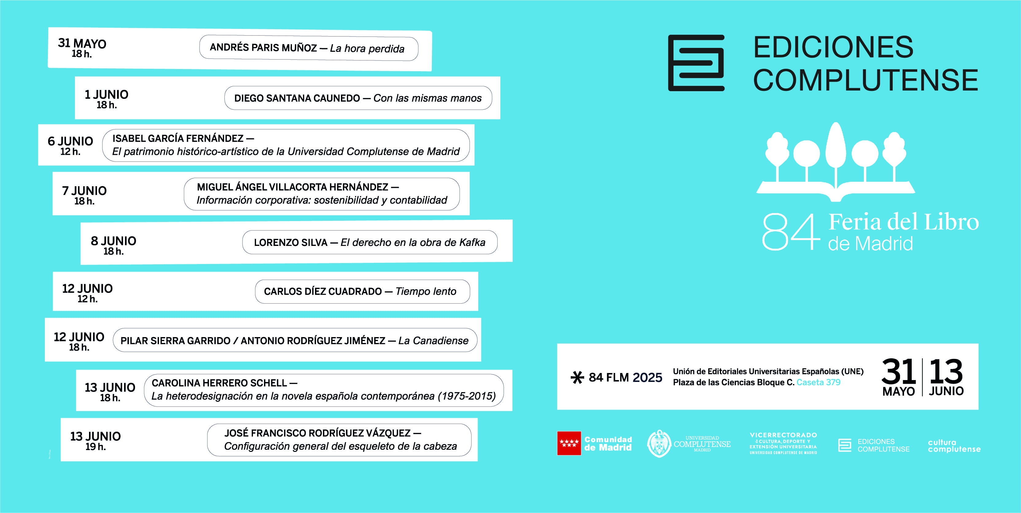 Programación definitiva de firmas en la Feria del Libro de Madrid 2025